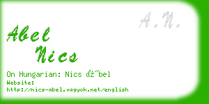 abel nics business card